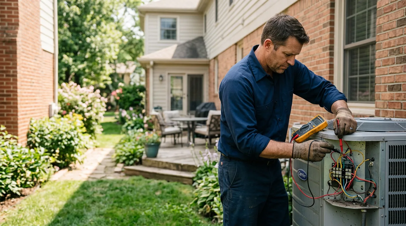 HVAC technician working near La Palma, CA